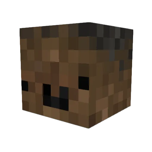 EvrMoar Minecraft avatar head, 3D render