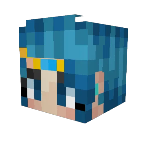 Evrob Minecraft avatar head, 3D render