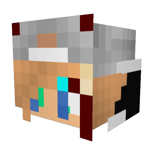 Evronel Minecraft avatar head, 3D render