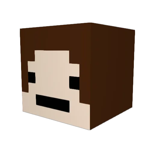 Evsen_ Minecraft avatar head, 3D render
