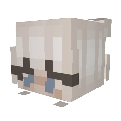 Evviieee Minecraft avatar head, 3D render