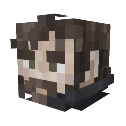 Evvin Minecraft avatar head, 3D render