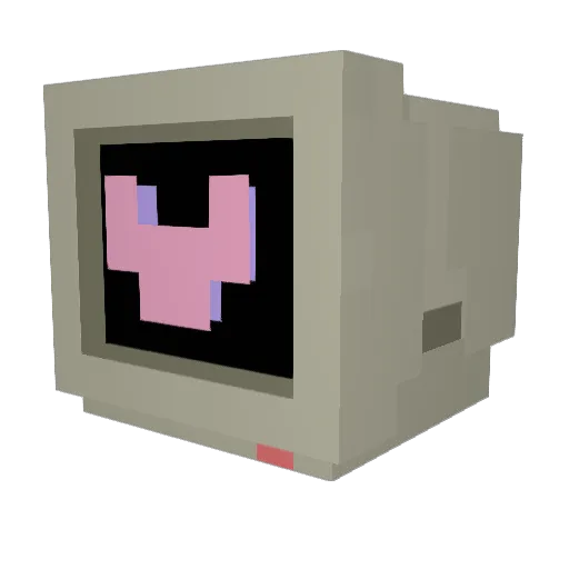 Evvuh Minecraft avatar head, 3D render