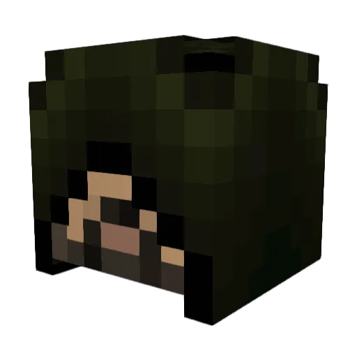 Evvy21 Minecraft avatar head, 3D render