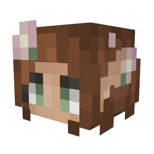 Evy728 Minecraft avatar head, 3D render