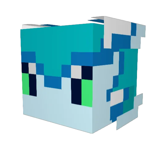 EvyMindSend Minecraft avatar head, 3D render
