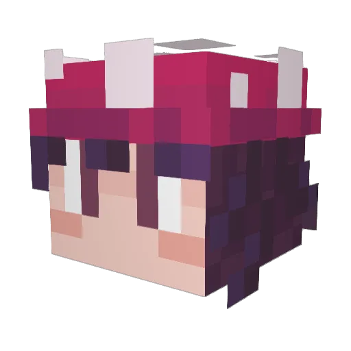 Evy_Frogo Minecraft avatar head, 3D render