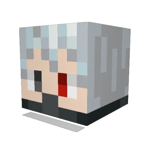 Evylium Minecraft avatar head, 3D render