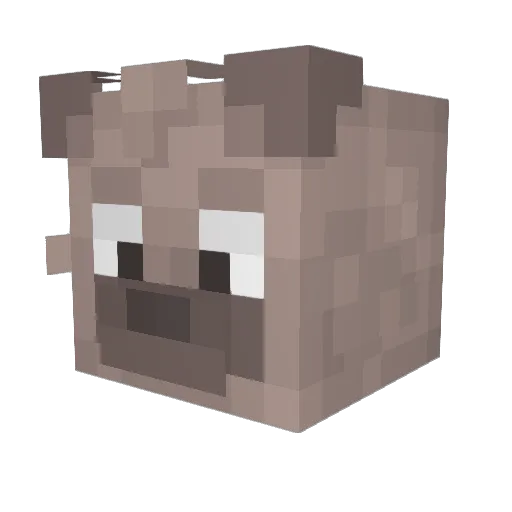 EvynWolf Minecraft avatar head, 3D render