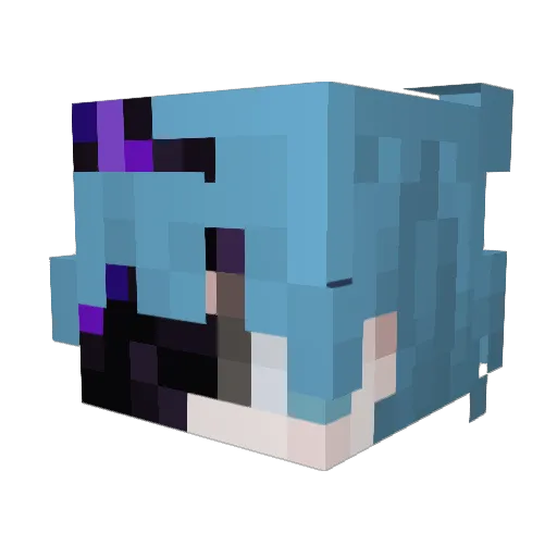 Evyperated Minecraft avatar head, 3D render