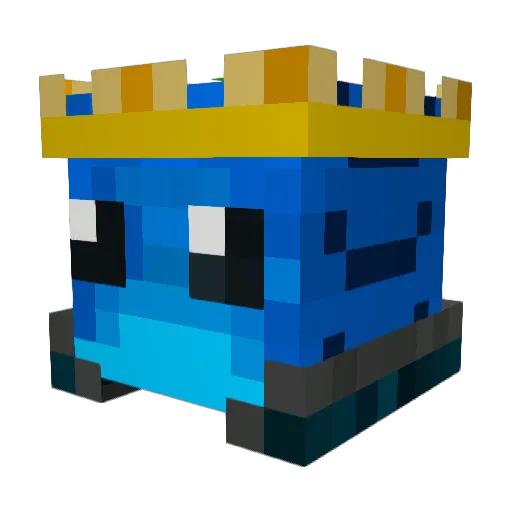 Evzmr Minecraft avatar head, 3D render