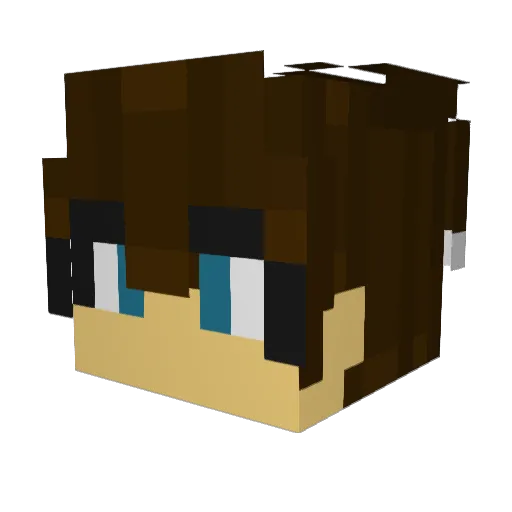 Evzzo Minecraft avatar head, 3D render