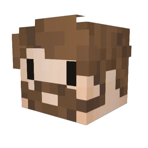 Ew0ls Minecraft avatar head, 3D render
