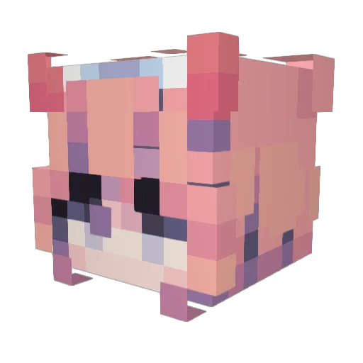 Ewalina Minecraft avatar head, 3D render