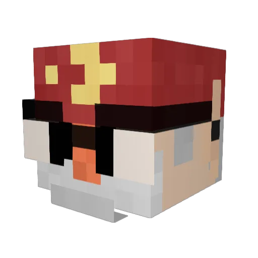 Ewan_Afin Minecraft avatar head, 3D render