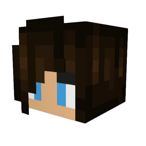 Ewbie Minecraft avatar head, 3D render
