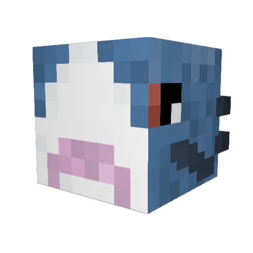 Ewdtic Minecraft avatar head, 3D render