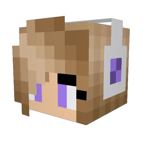 EwelT Minecraft avatar head, 3D render