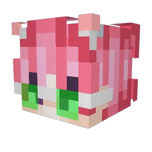 Ewgong Minecraft avatar head, 3D render