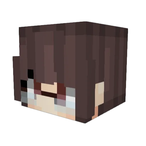 Ewha__ Minecraft avatar head, 3D render