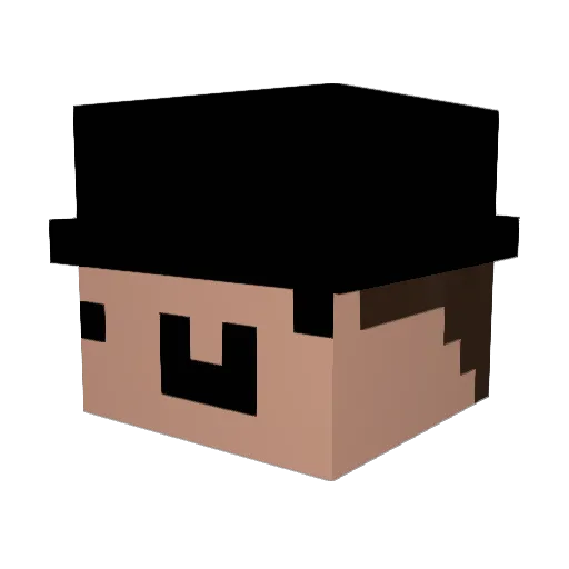 Ewikka_ Minecraft avatar head, 3D render