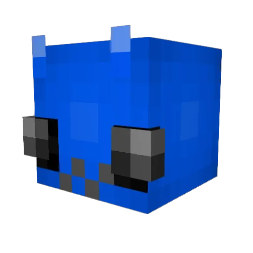 Ewiz_ Minecraft avatar head, 3D render