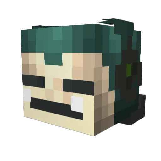 EwoaxXx Minecraft avatar head, 3D render