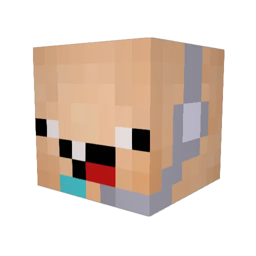 Ewooooooood2 Minecraft avatar head, 3D render