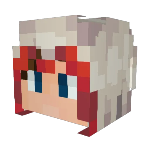 Ewroon Minecraft avatar head, 3D render