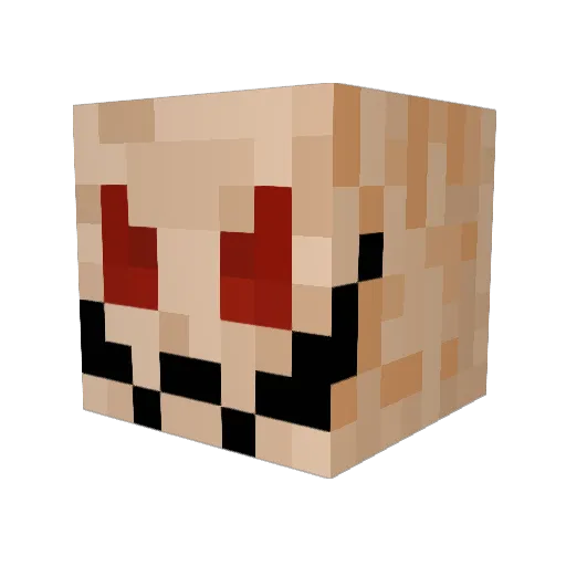 Ewuin Minecraft avatar head, 3D render