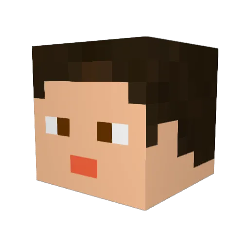 EwwwwwYourBlack Minecraft avatar head, 3D render