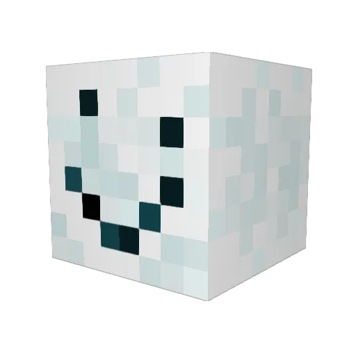 Ex0_Frosty Minecraft avatar head, 3D render