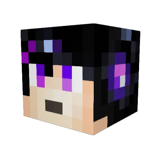 Ex0b1te Minecraft avatar head, 3D render