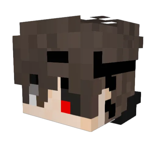 Ex0ndis Minecraft avatar head, 3D render