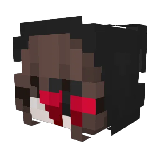 Ex1fly Minecraft avatar head, 3D render