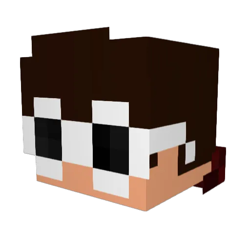 Ex1l3d Minecraft avatar head, 3D render
