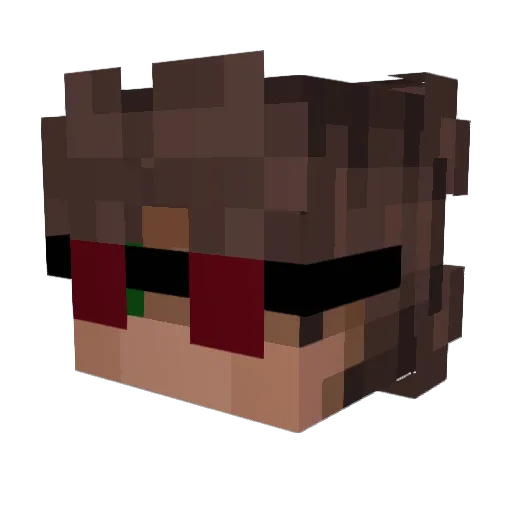 Ex1zy Minecraft avatar head, 3D render