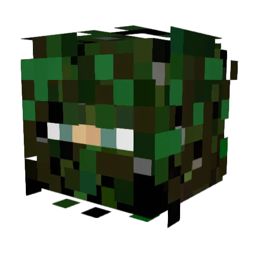 ExCr0n Minecraft avatar head, 3D render
