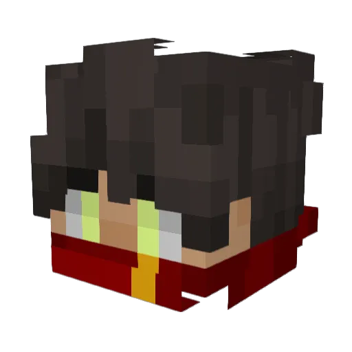 ExDeity Minecraft avatar head, 3D render