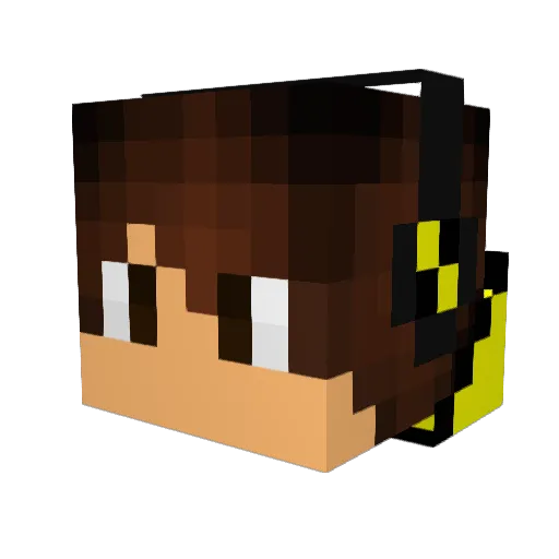 ExDeluxe5 Minecraft avatar head, 3D render