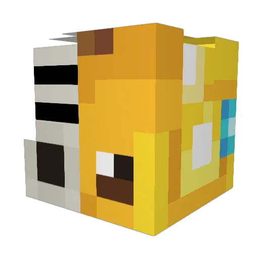 ExE_Bot Minecraft avatar head, 3D render