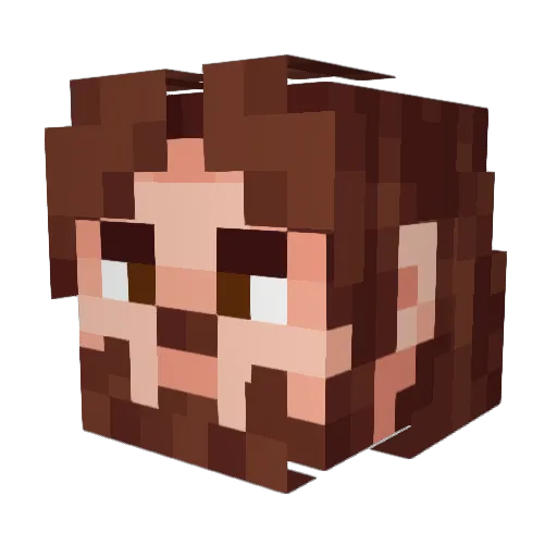 ExForce5000 Minecraft avatar head, 3D render