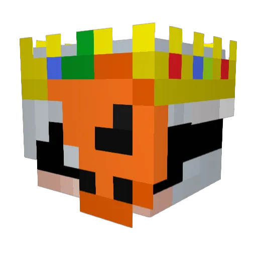ExMoody Minecraft avatar head, 3D render