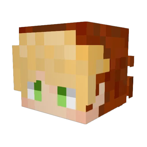 ExPrinceVelvet Minecraft avatar head, 3D render