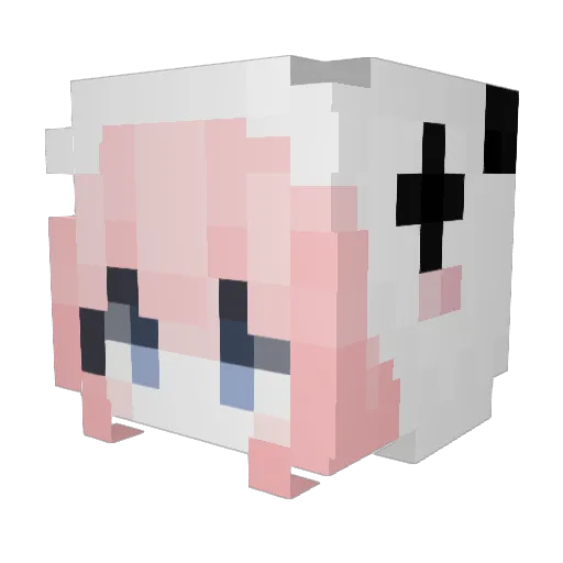 ExPtZ Minecraft avatar head, 3D render