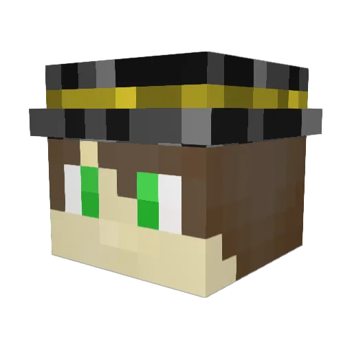 ExRay Minecraft avatar head, 3D render