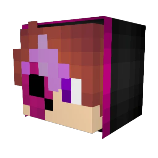 ExSpicy Minecraft avatar head, 3D render