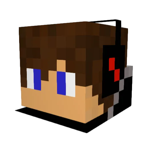 ExTalion_ Minecraft avatar head, 3D render
