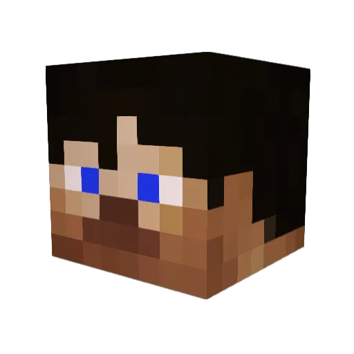 ExTelite Minecraft avatar head, 3D render