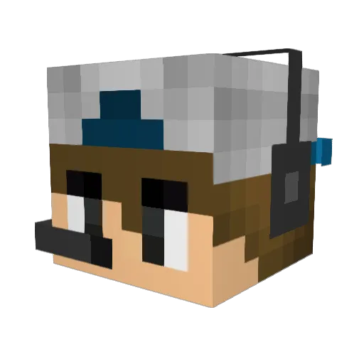 ExToOz Minecraft avatar head, 3D render